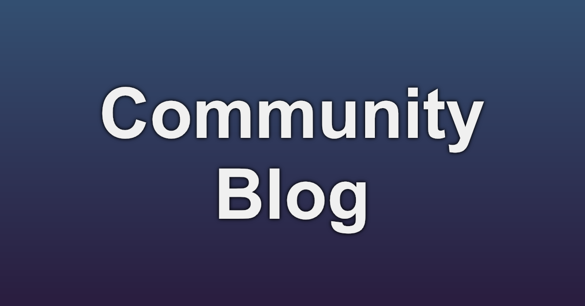 Community Blog #029